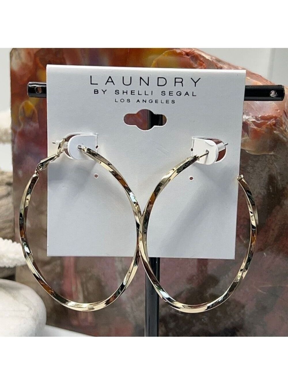 Gold Hoop Earrings Laundry by Shelli Segal $16ea / 3 for $25 - Picture 8 of 8